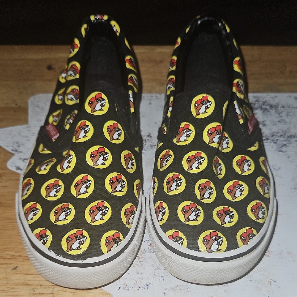 Black and Yellow Patterned Sneakers with Fun Design